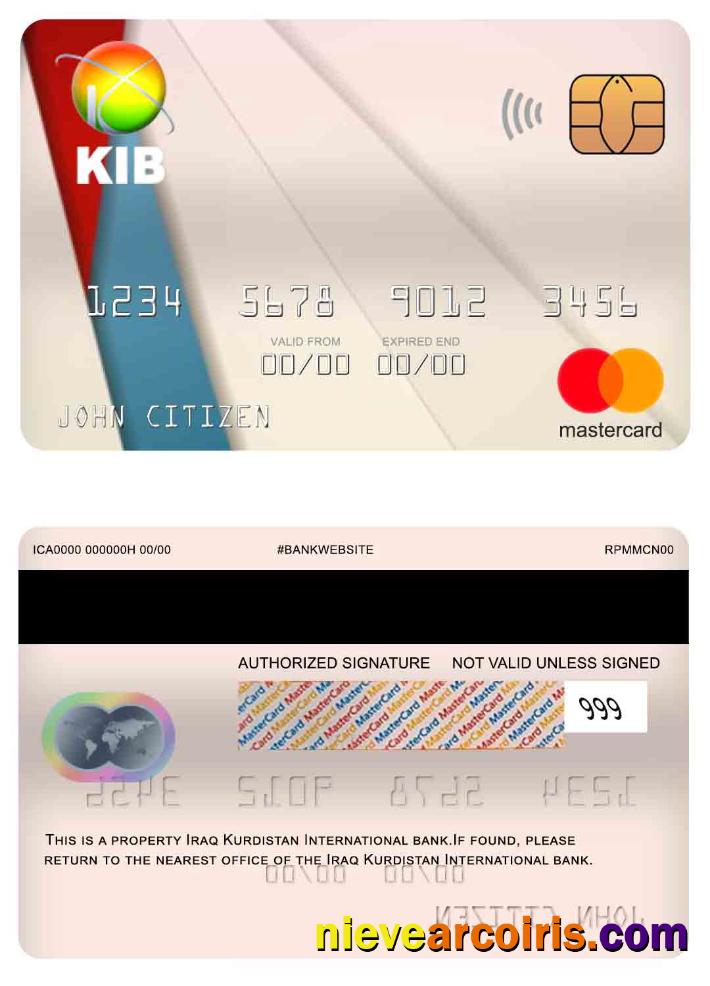 Iraq Kurdistan International Bank mastercard